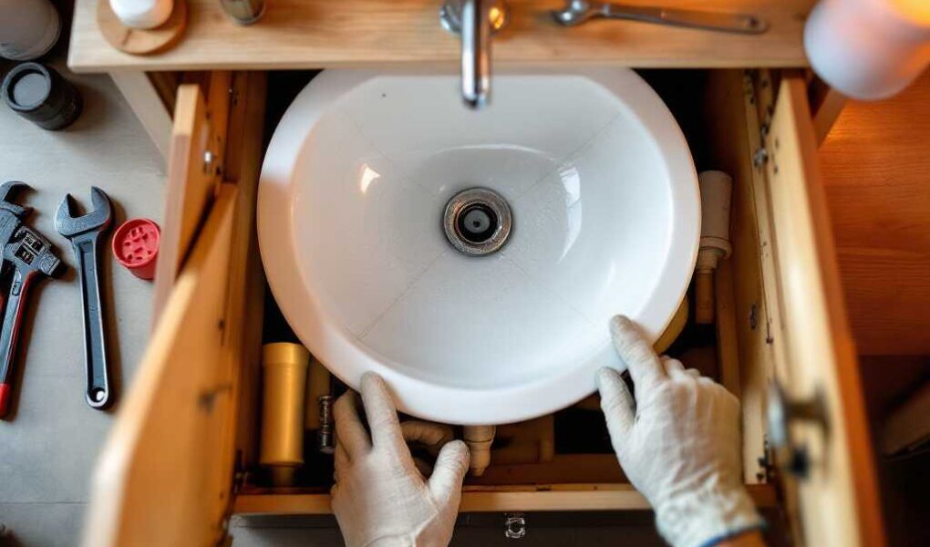 how to move house bathroom sink plumbing