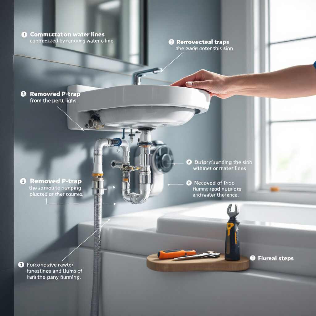 how to move house bathroom sink plumbing