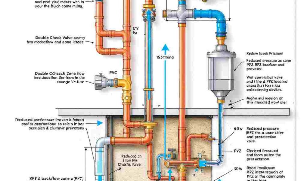 what should be designed into an operations plumbing system to prevent backflow?