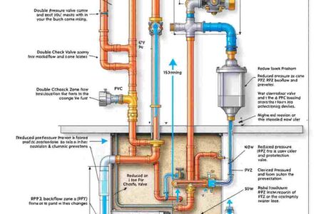 what should be designed into an operations plumbing system to prevent backflow?