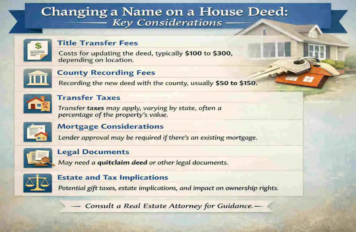 how to change a name on a house deed