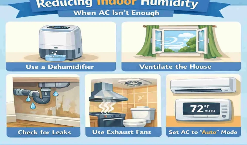 why does my house feel damp with ac on