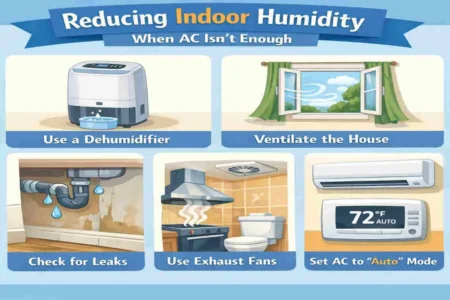 why does my house feel damp with ac on