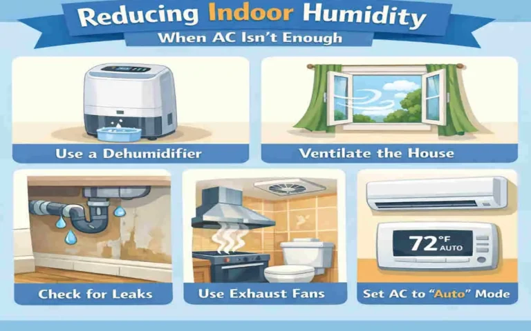 why does my house feel damp with ac on