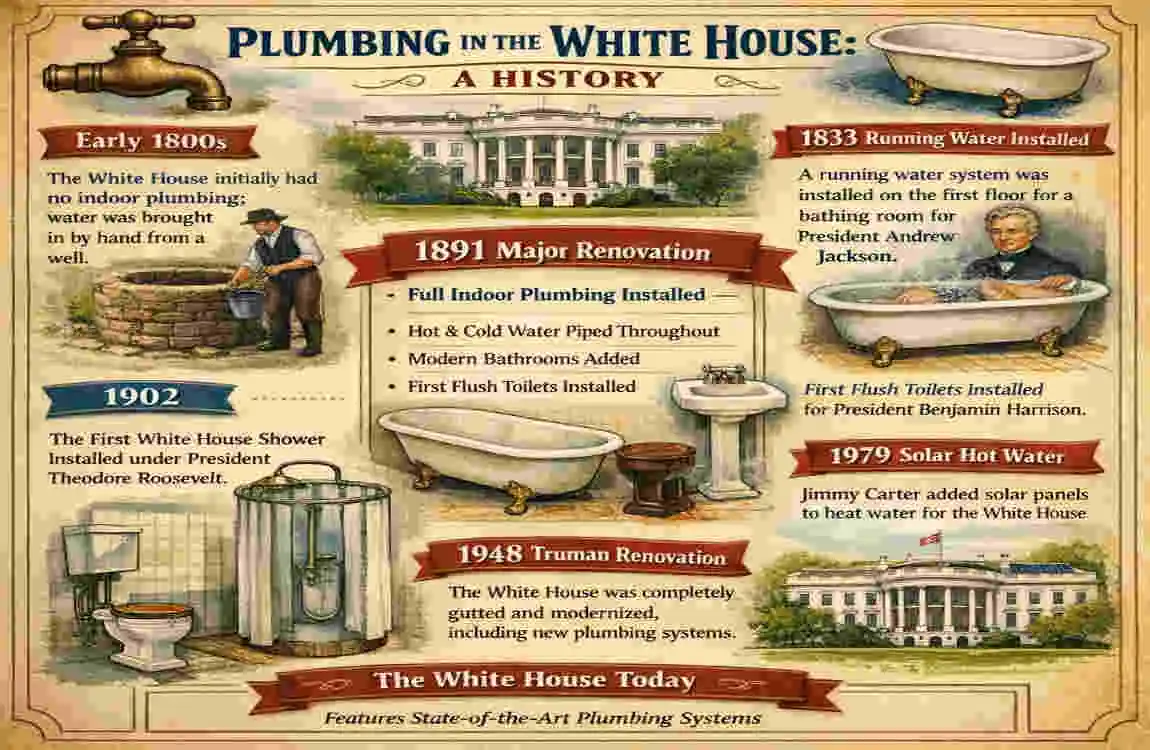 when did the white house get indoor plumbing