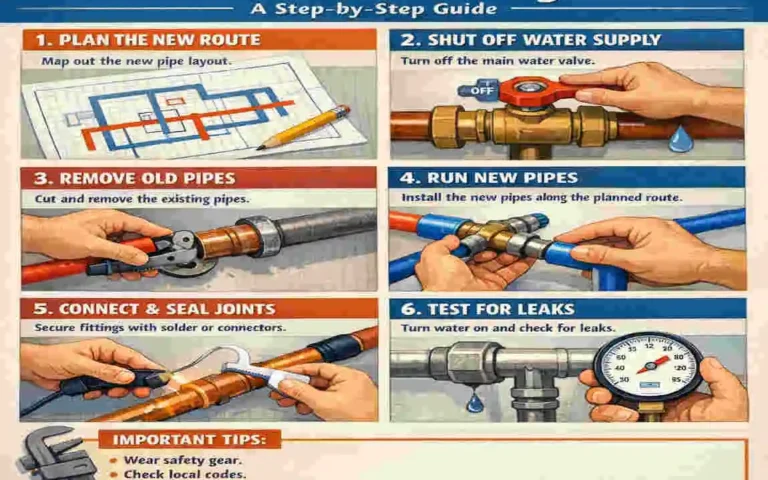 how to reroute home plumbing