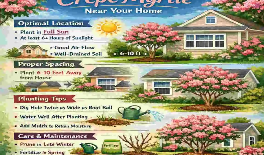 How Far to Plant Crepe Myrtle
