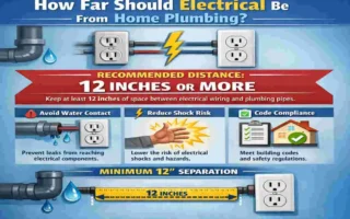 how far does electrical have to be from home plumbing