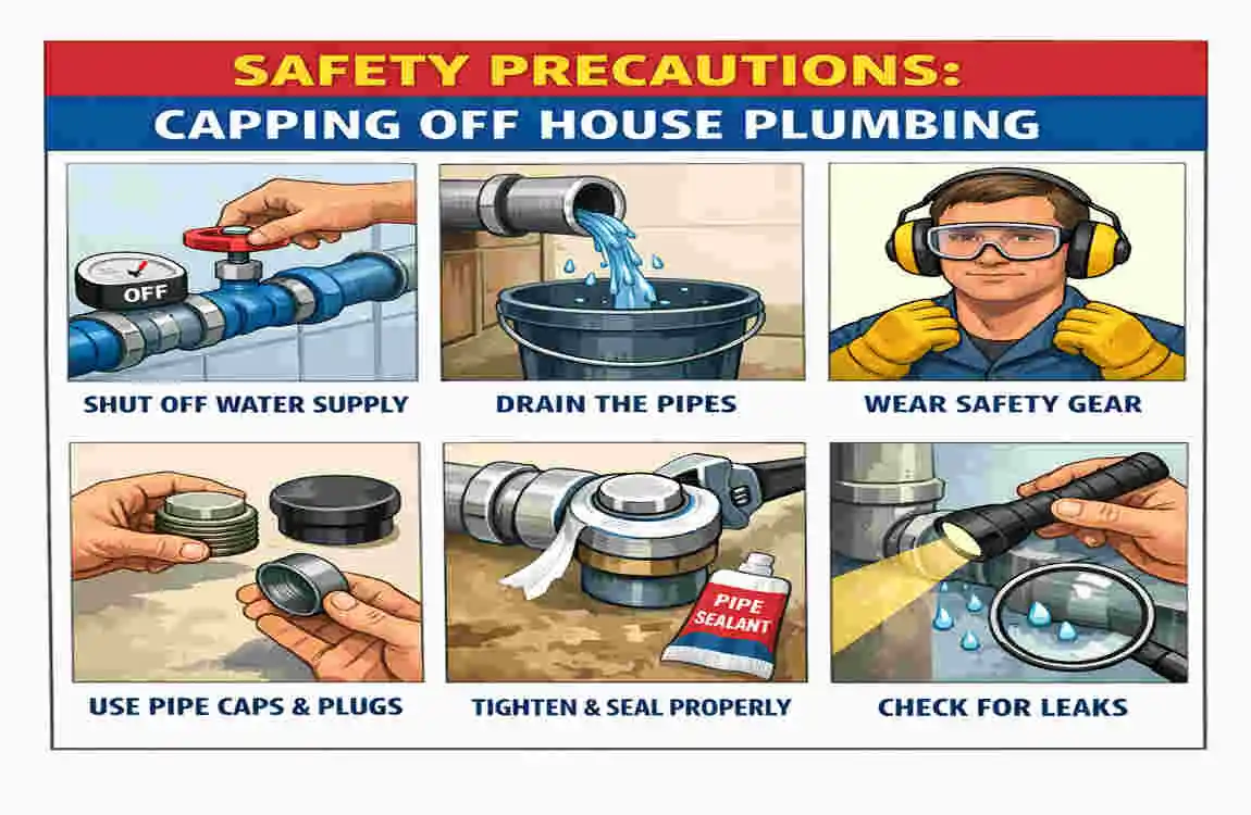 how to cap off house plumbing