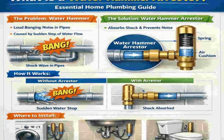 what is a water hammer arrestor in home plumbing