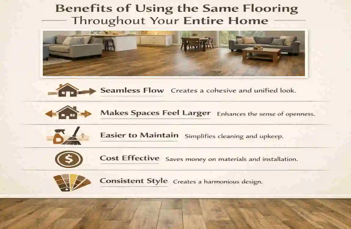 should flooring match throughout house