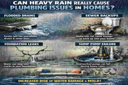 can heavy rain cause home plumbing issues