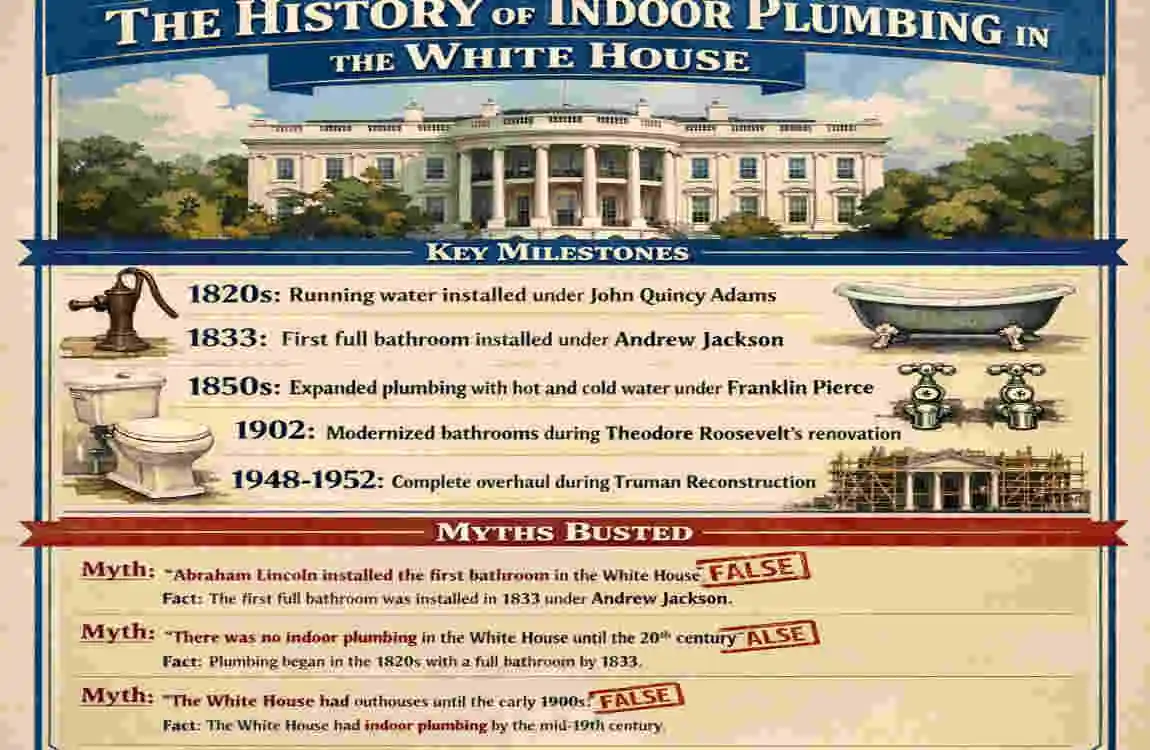 when did the white house get indoor plumbing