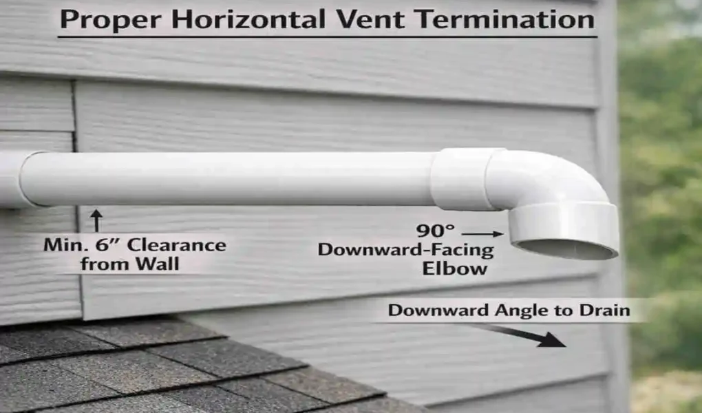 can home plumbing vents terminate horizontally