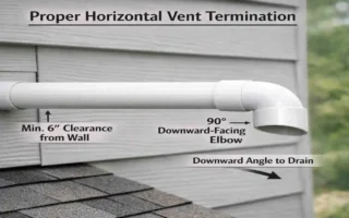 can home plumbing vents terminate horizontally