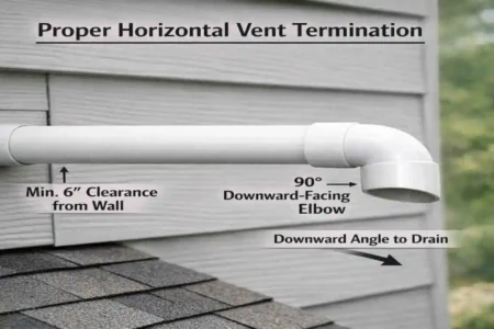 can home plumbing vents terminate horizontally