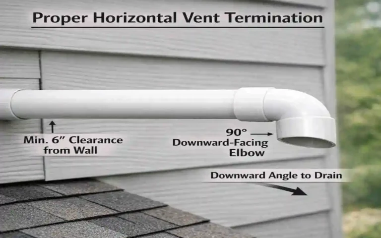 can home plumbing vents terminate horizontally