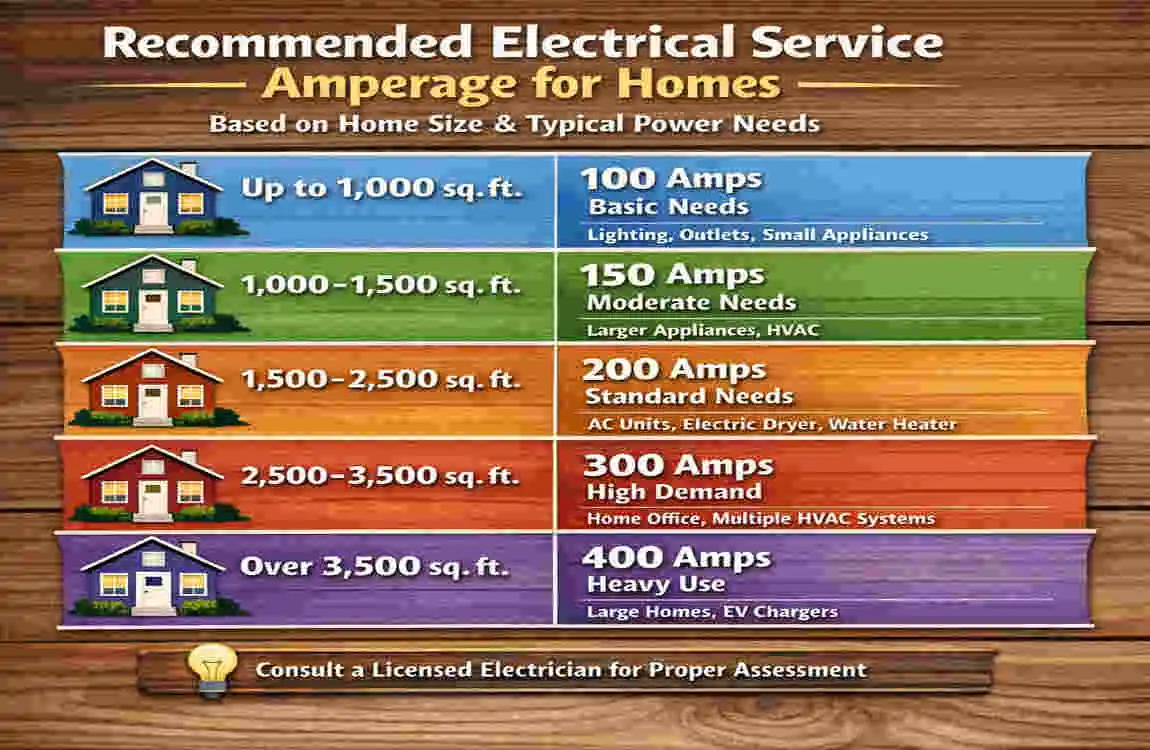 what is the average amperage of a house