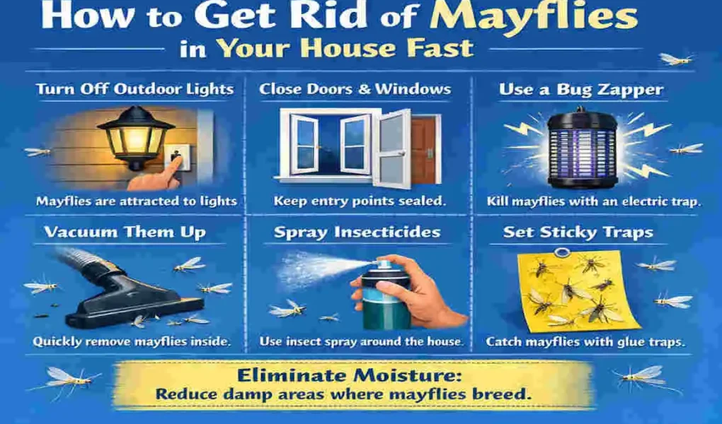 how to get rid of mayflies in your house