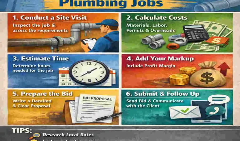 how to bid on home plumbing jobs