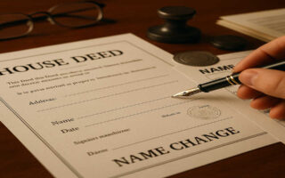 how to change a name on a house deed