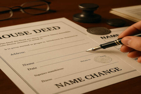how to change a name on a house deed