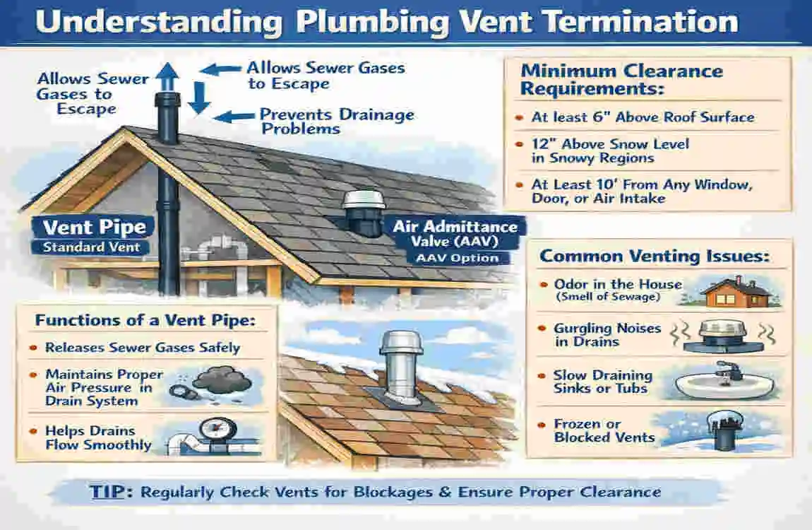 can home plumbing vents terminate horizontally