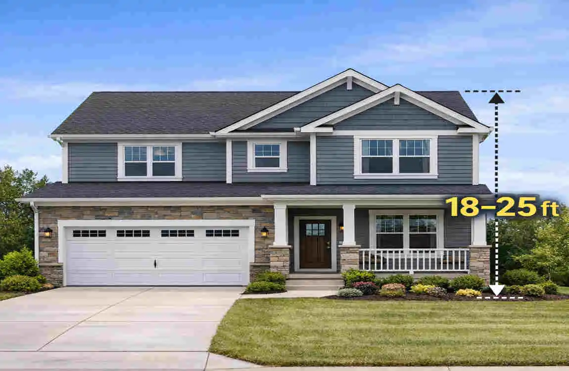 how tall is a 2 story house