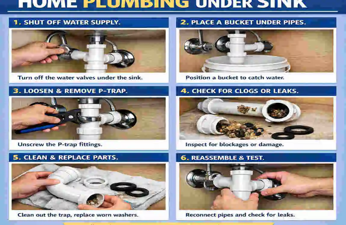 how to fix home plumbing under sink