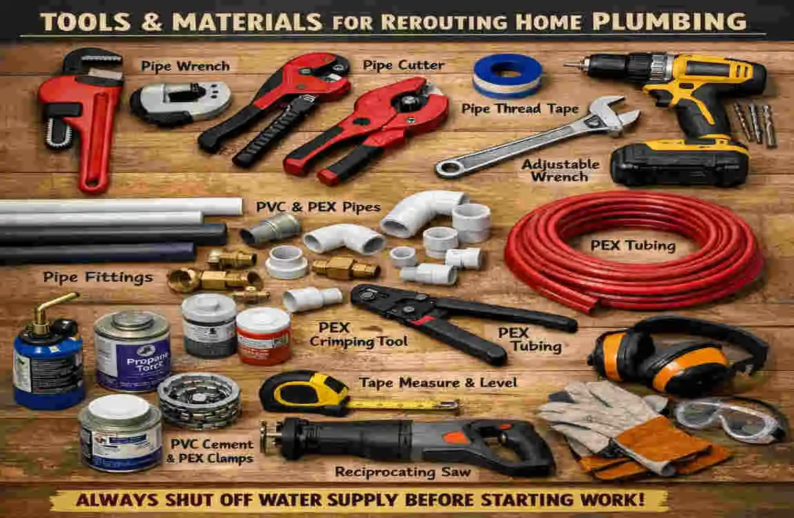 how to reroute home plumbing
