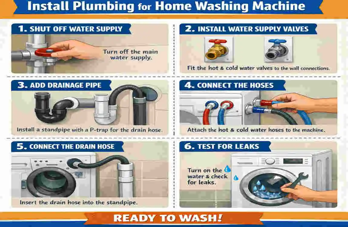 how much does it cost to install plumbing for a home washing machine