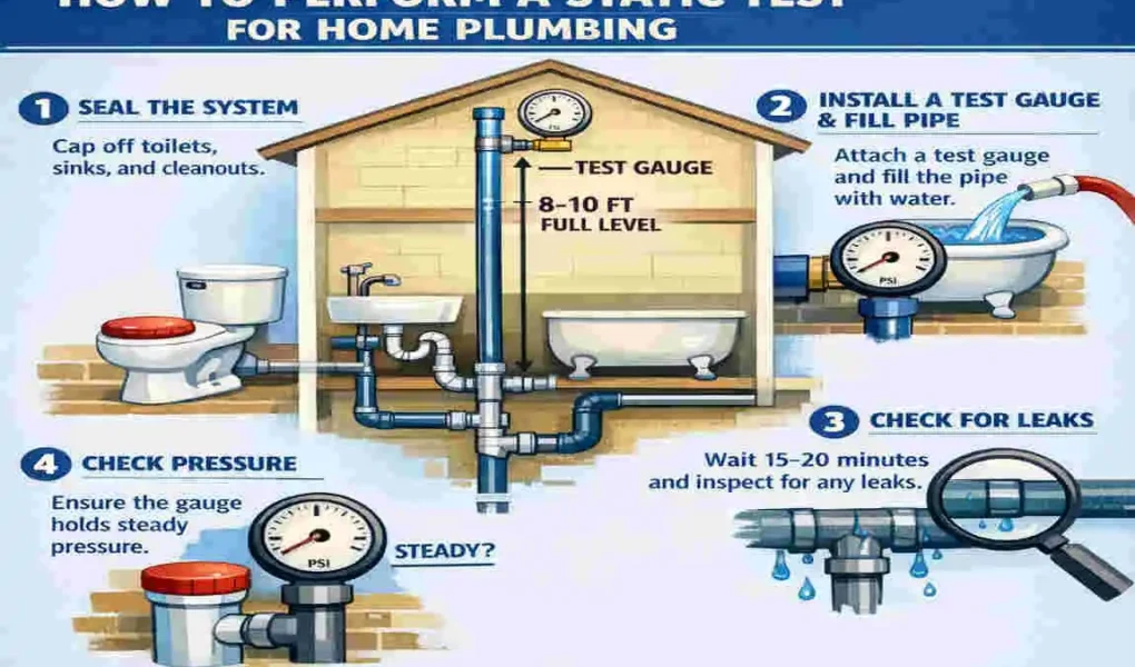 what is a static test for home plumbing