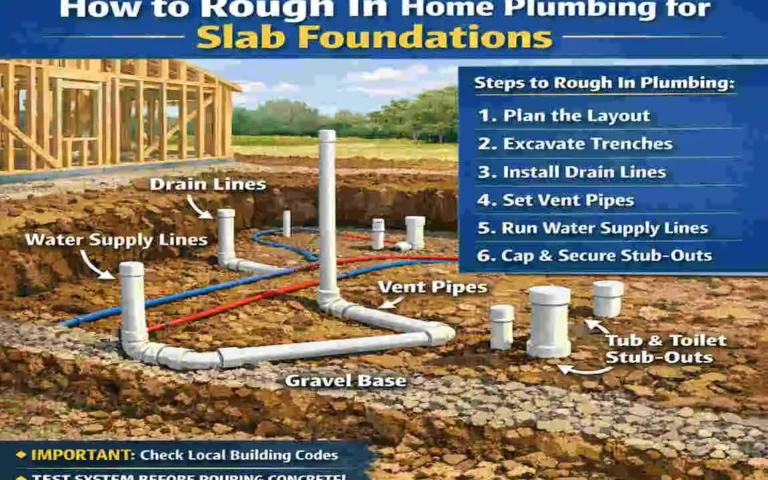 how to rough in home plumbing for slab