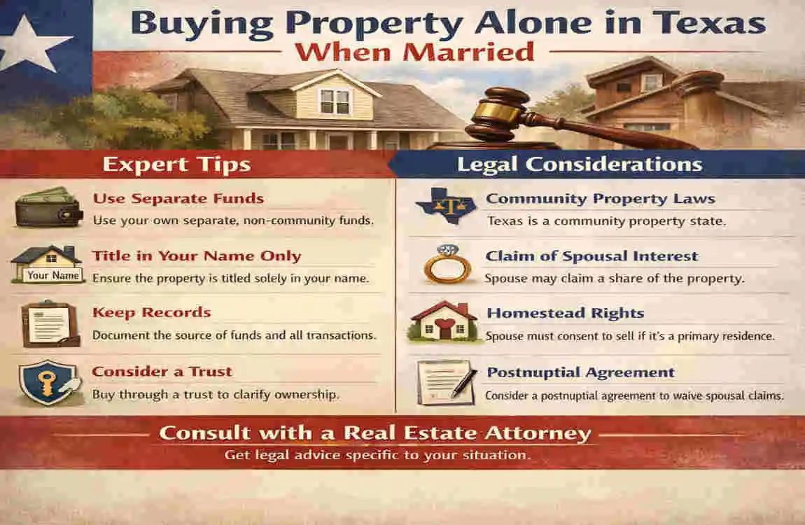 can a spouse buy a house without the other in texas