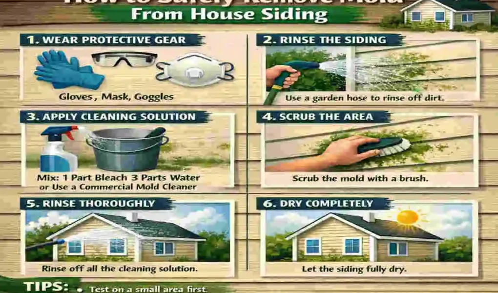 how to remove mold from house siding