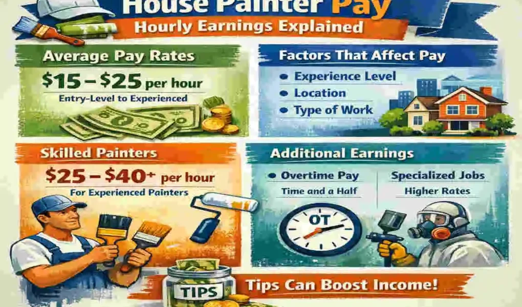 how much does a house painter make an hour