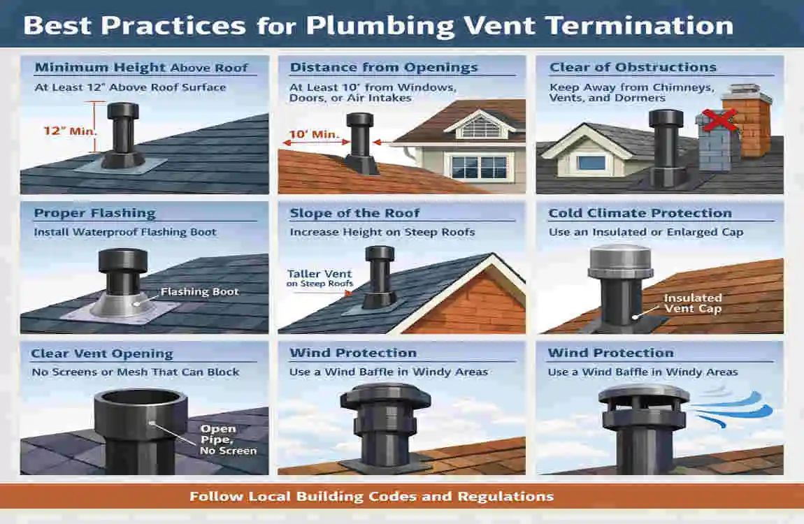 can home plumbing vents terminate horizontally