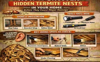 how to find termite nest in house