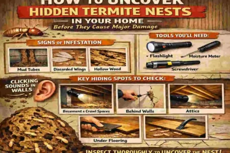 how to find termite nest in house
