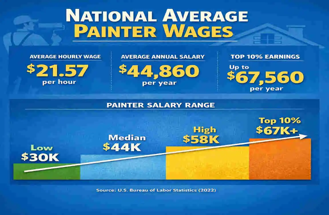 how much does a house painter make an hour