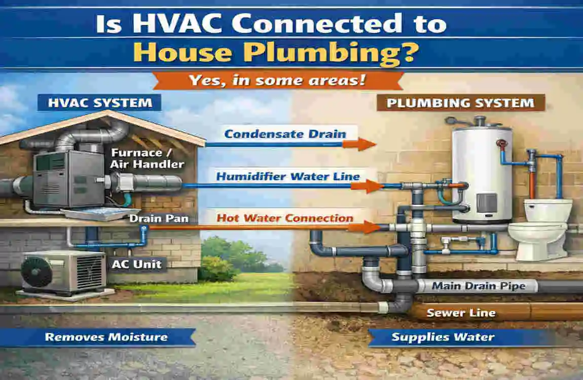 is hvac connected to house plumbing