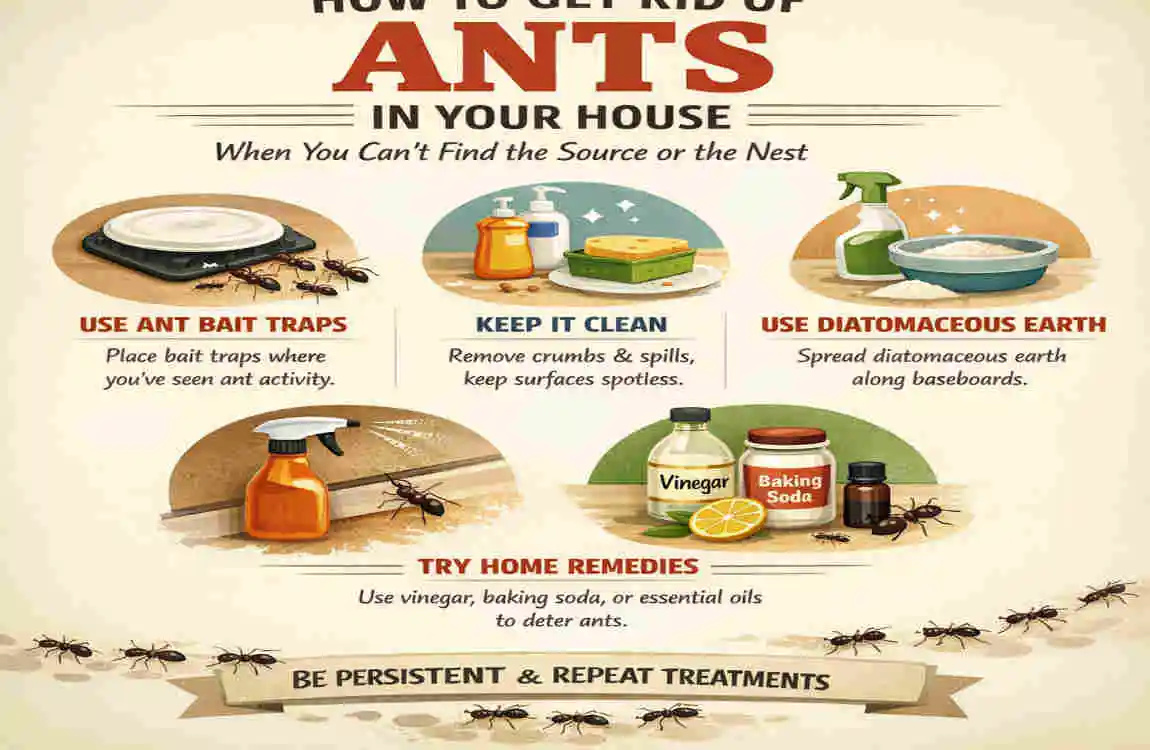 ants in house can't find source