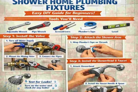 how to install shower home plumbing fixtures