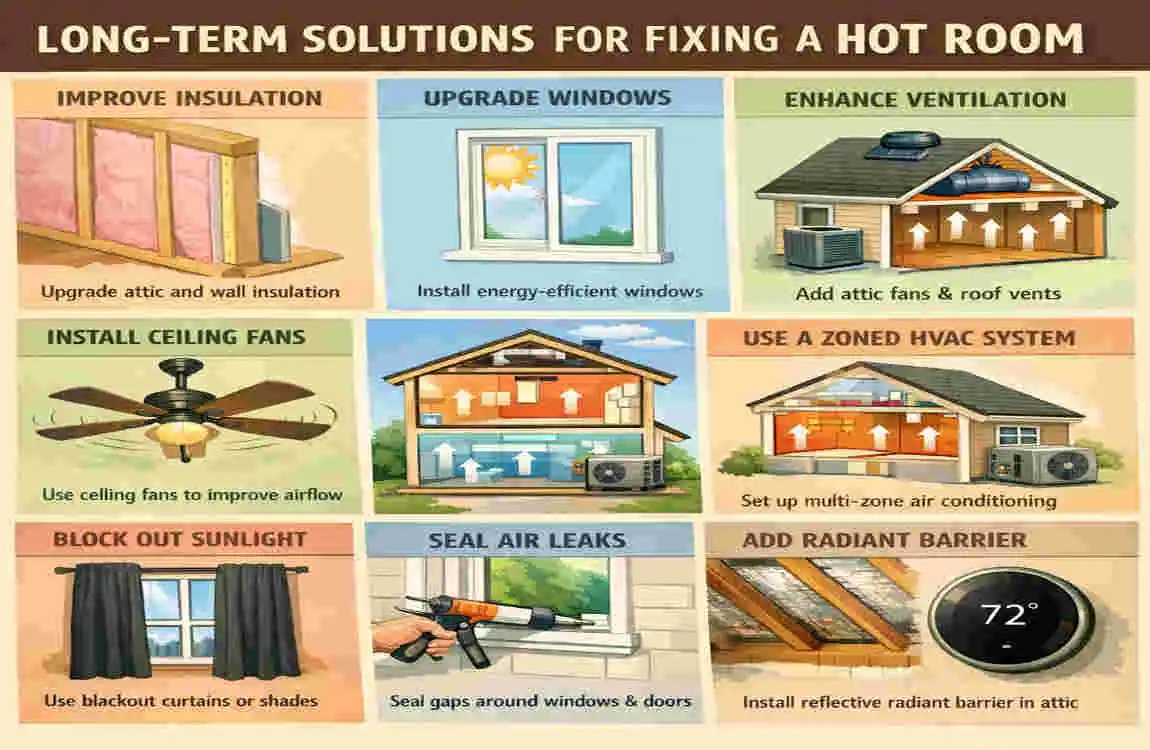 how to fix hot room in house