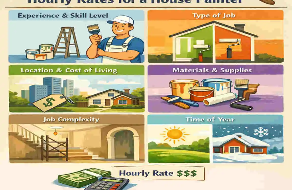 how much does a house painter make an hour
