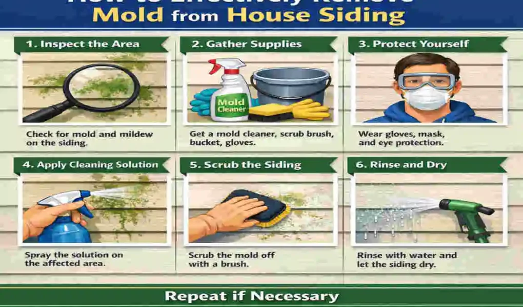 how to remove mold from house siding