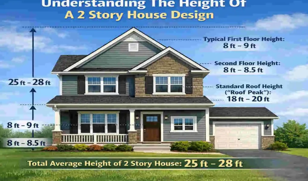 how tall is a 2 story house