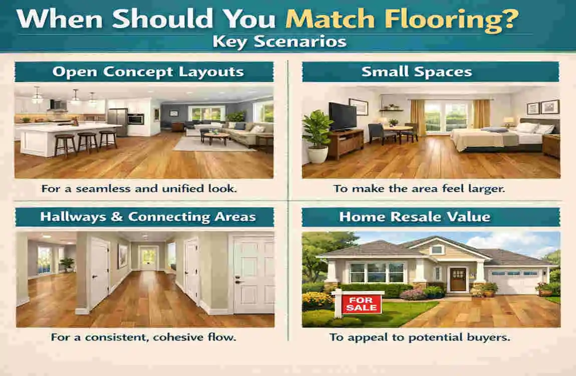 should flooring match throughout house