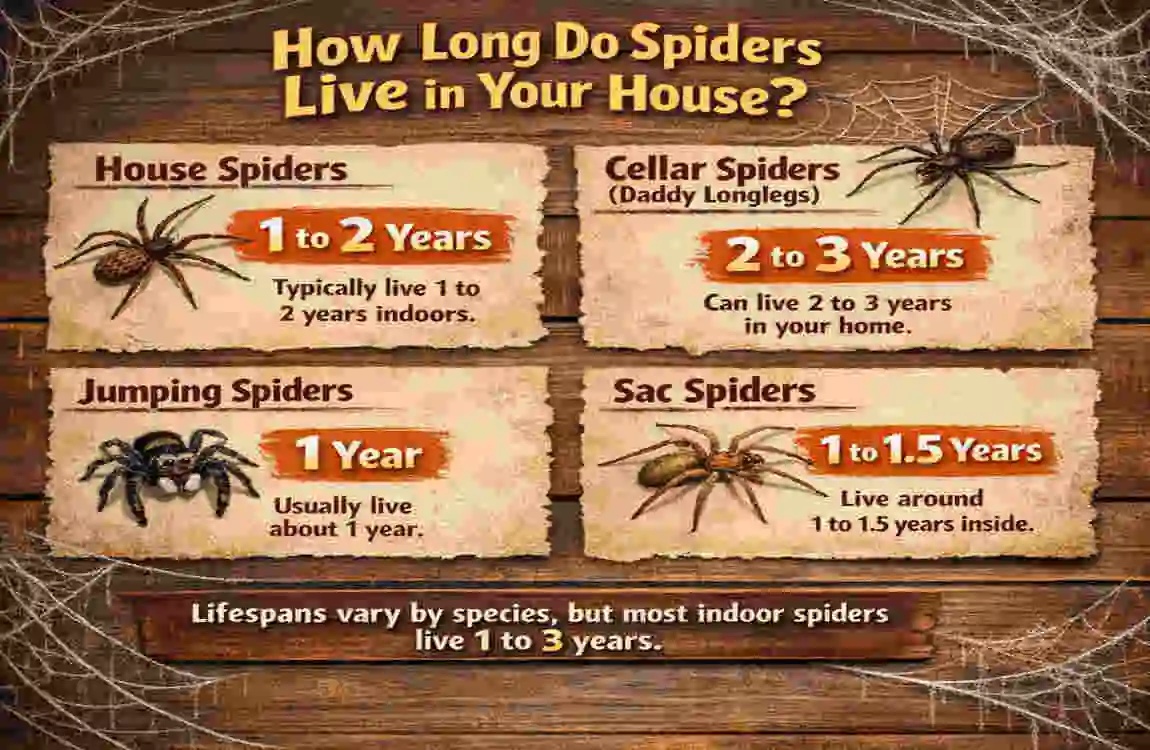 how long do spiders live in your house