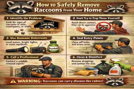 how to get raccoon out of house